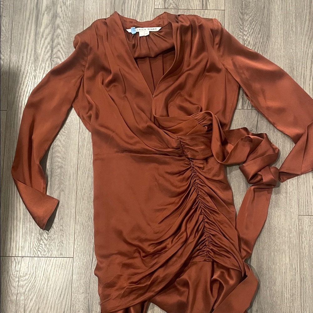 Veronica Beard Rust Mini Dress
